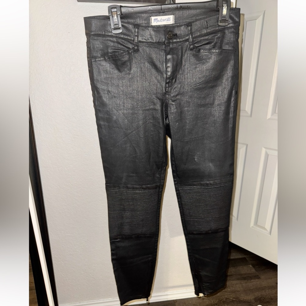 Madewell skinny skinny Black Coated Skinny Jeans size 29 NWOT! Gorgeous!